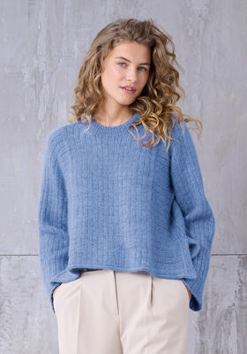 BASIC RIB SWEATER Cool Wool Vintage & Silkhair von Lana Grossa