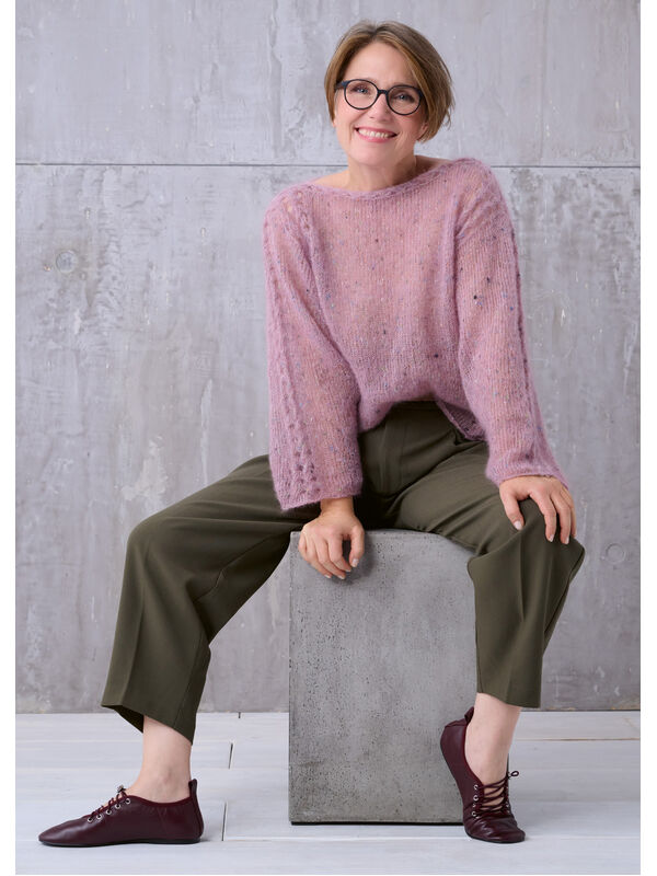 Lana Grossa LUNA SWEATER Natural Superkid Tweed