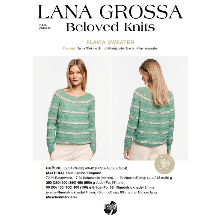 FLAVIA SWEATER - Beloved Knits No. 3 von Lana Grossa