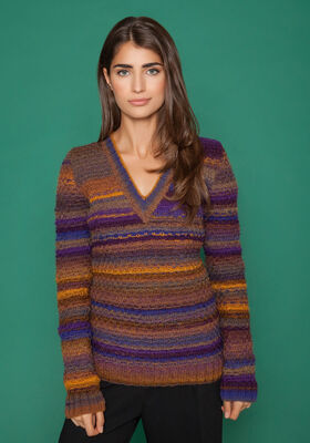 V-AUSSCHNITTPULLOVER Cinque Multi von Lana Grossa