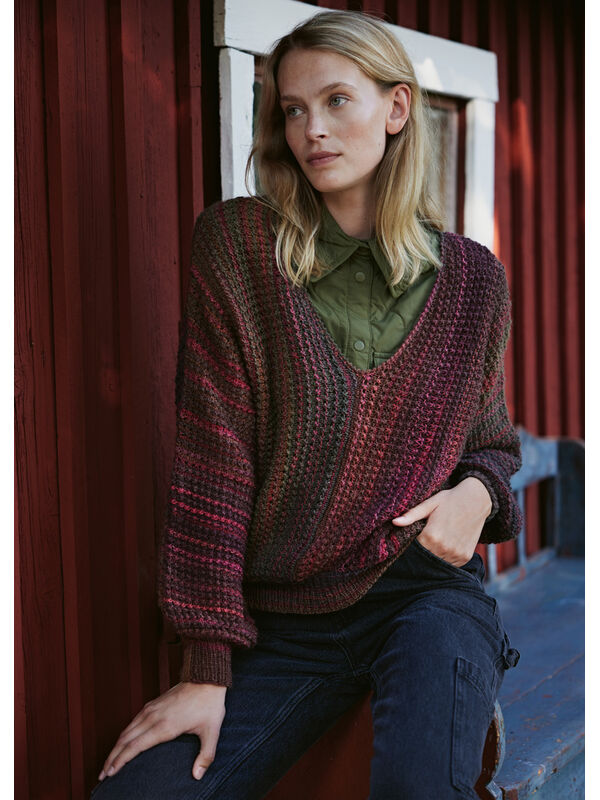 Lana Grossa PULLOVER QUER GESTRICKT Gomitolo Maya