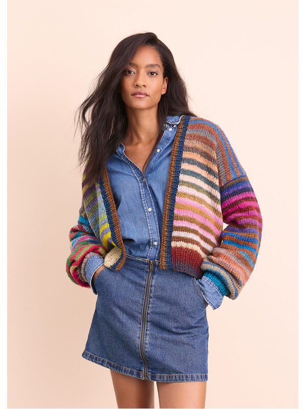 Lana Grossa STREIFENCARDIGAN Candy