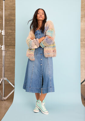 CARDIGAN TOP-DOWN Candy & Pelliccia von Lana Grossa