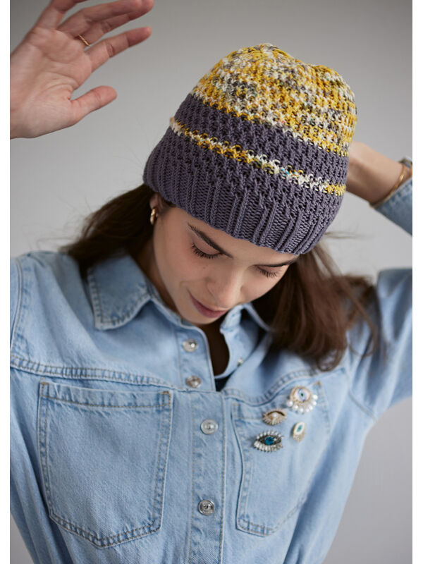 Lana Grossa MÜTZE Cool Wool hand-dyed & Cool Wool