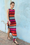 Lana Grossa GESTREIFTES MAXIKLEID Elastico