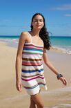 Lana Grossa KLEID IN FESTEN MASCHEN MIT STREIFEN Cotone & Elastico