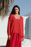 Lana Grossa CARDIGAN IM DOPPELSTÄBCHEN-STÄBCHENLOCHMUSTER Summer Cashmere