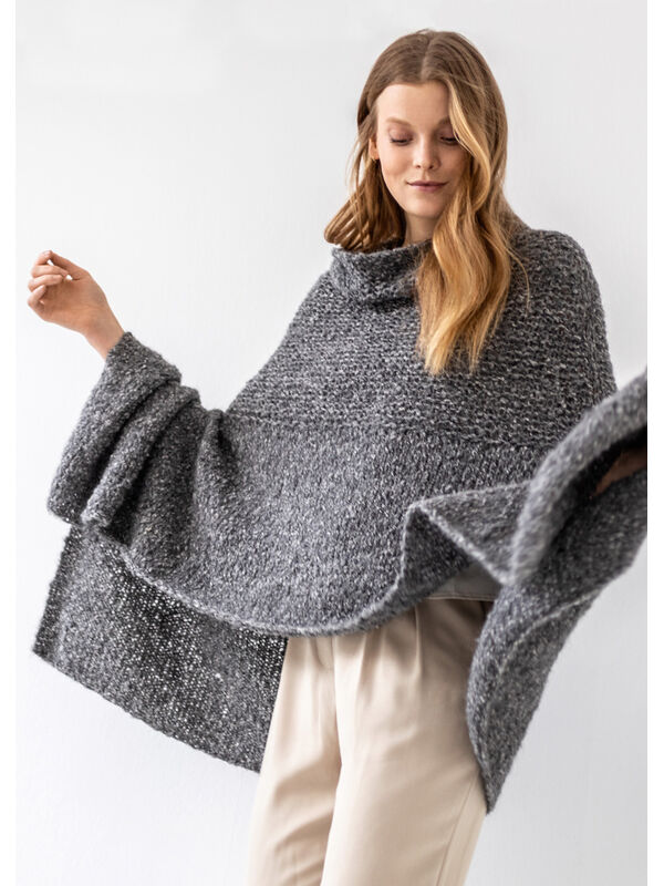 Lana Grossa PONCHO GLATT RECHTS/KRAUS RECHTS Lala Berlin Harmony