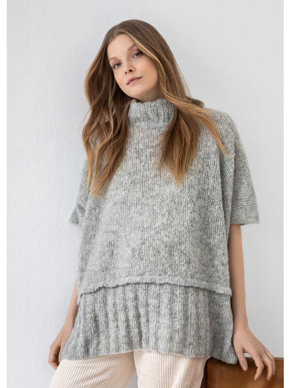 Lana Grossa PONCHO GLATT RECHTS Nuvoletta