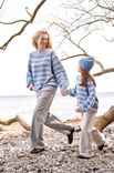 Lana Grossa TOP DOWN STREIFENPULLOVER Cool Wool Big Mélange