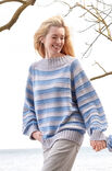 Lana Grossa TOP DOWN STREIFENPULLOVER Cool Wool Big Mélange