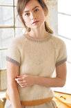 Lana Grossa ROHWEISSER PULLI MIT KURZEN ÄRMELN Silkhair