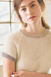 Lana Grossa ROHWEISSER PULLI MIT KURZEN ÄRMELN Silkhair
