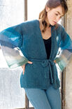 Lana Grossa KIMONOJACKE MIT GESTREIFTEN ÄRMELN Silkhair
