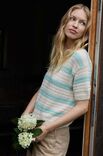 Lana Grossa PULLOVER IM STRUKTURMUSTER MIT STREIFEN Summer Cashmere