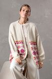 Lana Grossa CARDIGAN Natural Lama Chunky