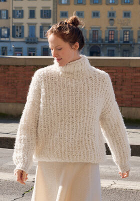 ROLLKRAGEN-PULLOVER Orsetto & Alta Moda Alpaca von Lana Grossa