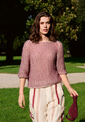 BRIOCHE-PULLOVER Glamour & Setasuri von Lana Grossa