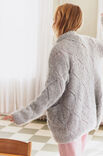 Lana Grossa TOP-DOWN LONGJACKE Natural Alpaca Lungo