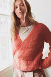 Lana Grossa TOP-DOWN WICKELJACKE Natural Alpaca Lungo & Ecopuno