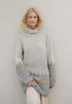 RAGLAN-SWEATER Natural Alpaca Pelo & Orsetto von Lana Grossa