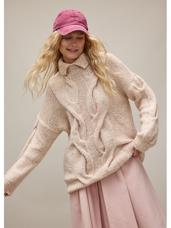 Lana Grossa LONG-SWEATER Ecopuno & Natural Superkid Tweed