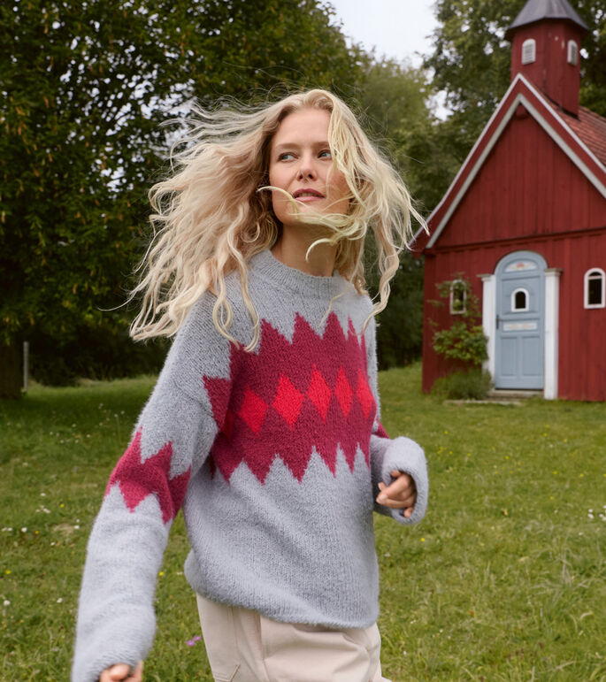 PULLOVER MIT JACQUARDMUSTER Così von Lana Grossa