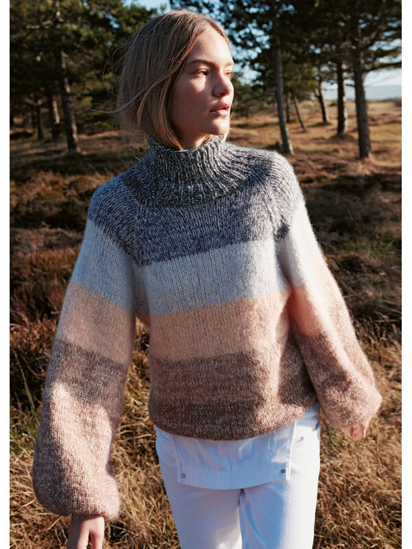 Lana Grossa RAGLANPULLOVER IN BLOCKSTREIFEN Ecopuno & Setasuri