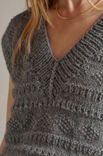Lana Grossa PULLUNDER IM RECHTS-LINKS-STRUKTURMUSTER Natural Alpaca Classico
