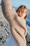 Lana Grossa CARDIGAN KRAUS RECHTS Natural  Alpaca Pelo