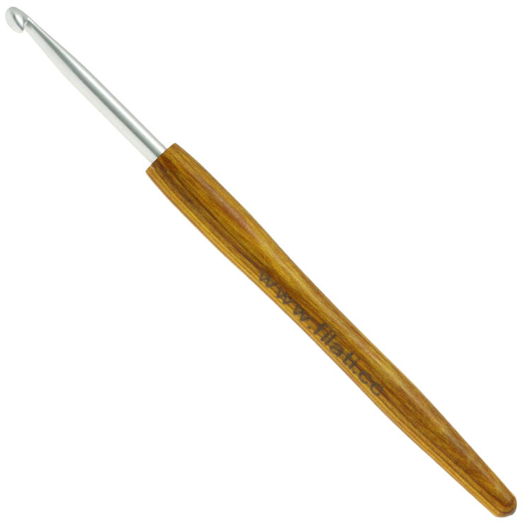Wollhäkelnadel Alu mit Holzgriff Design-Holz Signal St. 4,5 - von Lana Grossa