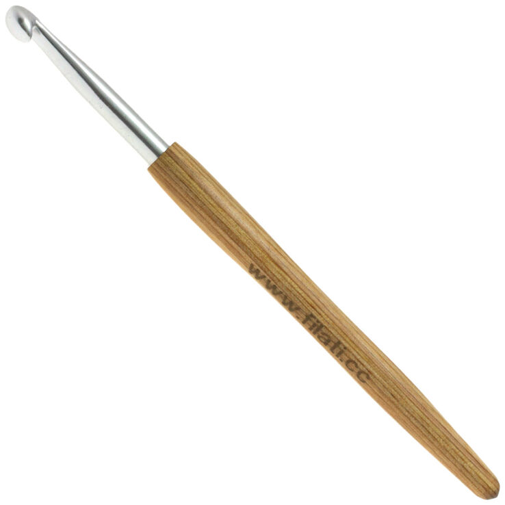 Wollhäkelnadel Alu mit Holzgriff Design-Holz Signal St. 6,0 - von Lana Grossa