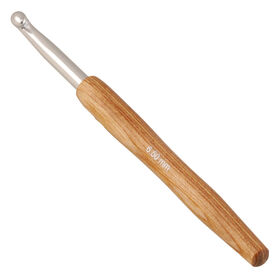 Wollhäkelnadel Alu mit Holzgriff Design-Holz Signal St. 6,5 von Lana Grossa