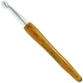 Wollhäkelnadel Alu mit Holzgriff Design-Holz Signal St. 9,0 von Lana Grossa