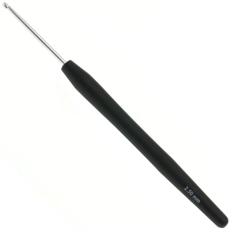 Wollhäkelnadel mit Soft-Griff (Aluminium) St. 2,5 - von Lana Grossa