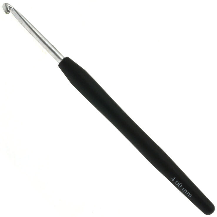 Wollhäkelnadel mit Soft-Griff (Aluminium) St. 4,0 - von Lana Grossa