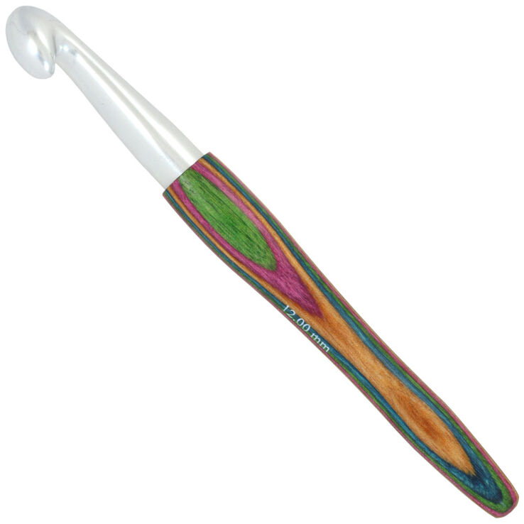 Wollhäkelnadel Alu mit Holzgriff Design-Holz Color St. 12,0 - von Lana Grossa
