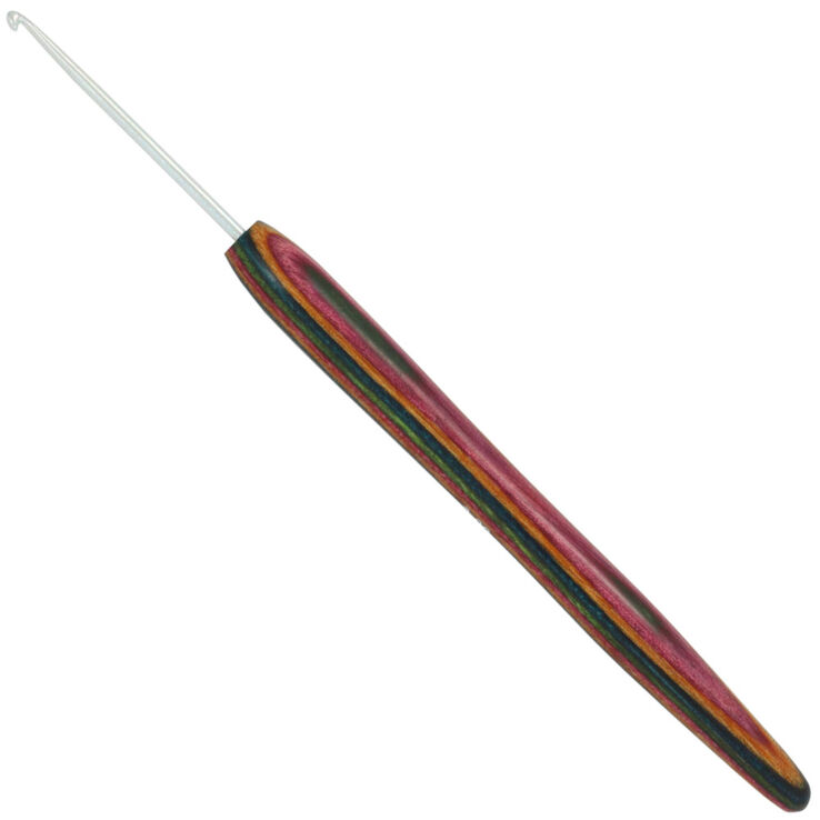 Wollhäkelnadel Alu mit Holzgriff Design-Holz Color St. 2,0 - von Lana Grossa