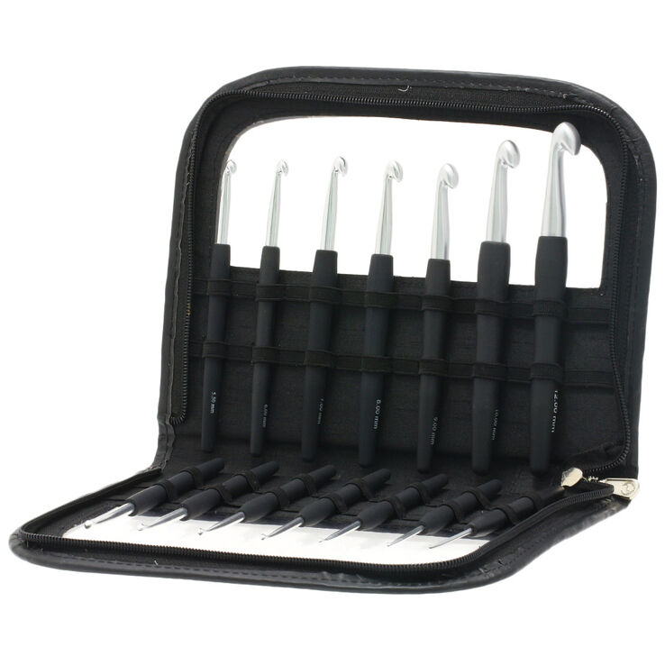  Wollhäkelnadel-Set Alu mit Softgriff - von Lana Grossa
