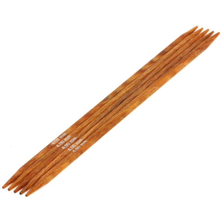 Strumpfstricknadel Design-Holz Quattro St. 4,0/15cm - von Lana Grossa