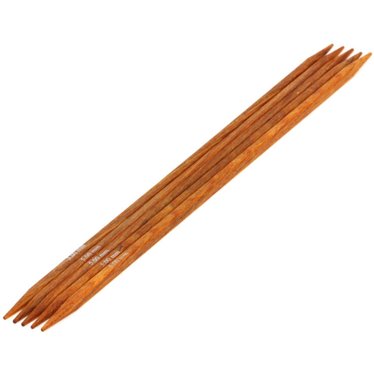 Strumpfstricknadel Design-Holz Quattro St. 5,0/20cm - von Lana Grossa