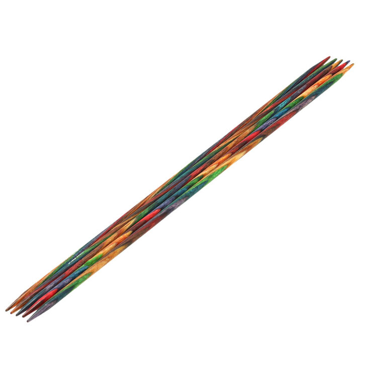Strumpfstricknadel Design-Holz Multicolor St. 3,75/20cm - von Lana Grossa