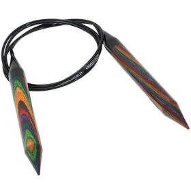 Rundstricknadel Design-Holz Multicolor St. 12,0/100cm  von Lana Grossa