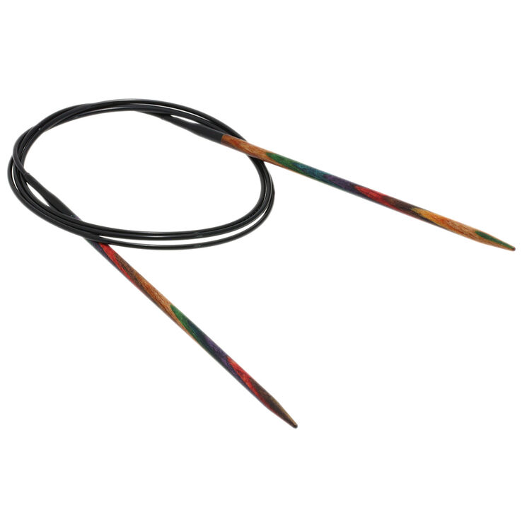 Rundstricknadel Design-Holz Multicolor St. 3,5/100cm - von Lana Grossa