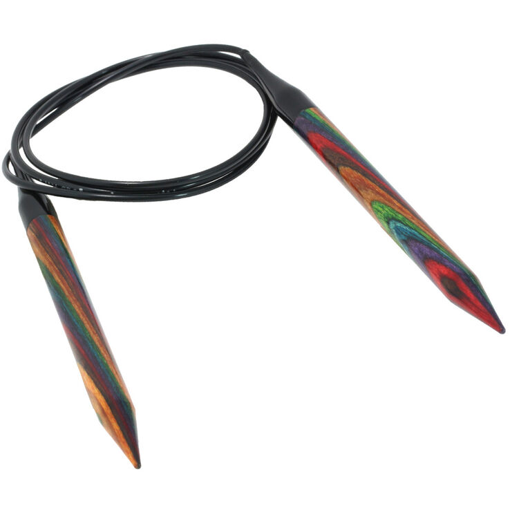 Rundstricknadel Design-Holz Multicolor St. 9,0/100cm  - von Lana Grossa