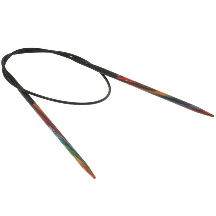 Rundstricknadel Design-Holz Multicolor St. 3,25/40cm - von Lana Grossa