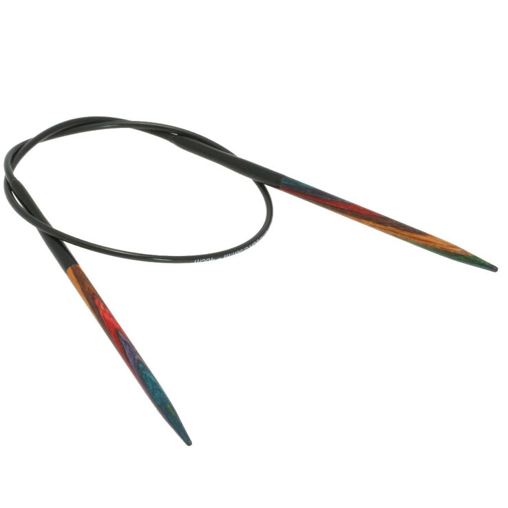 Rundstricknadel Design-Holz Multicolor St. 4,0/40cm - von Lana Grossa