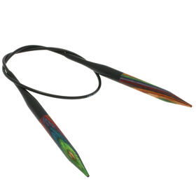 Rundstricknadel Design-Holz Multicolor St. 6,5/40cm  von Lana Grossa