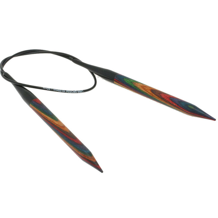 Rundstricknadel Design-Holz Color St. 10,0/60cm - von Lana Grossa