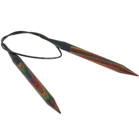 Rundstricknadel Design-Holz Multicolor St. 12,0/60cm  von Lana Grossa